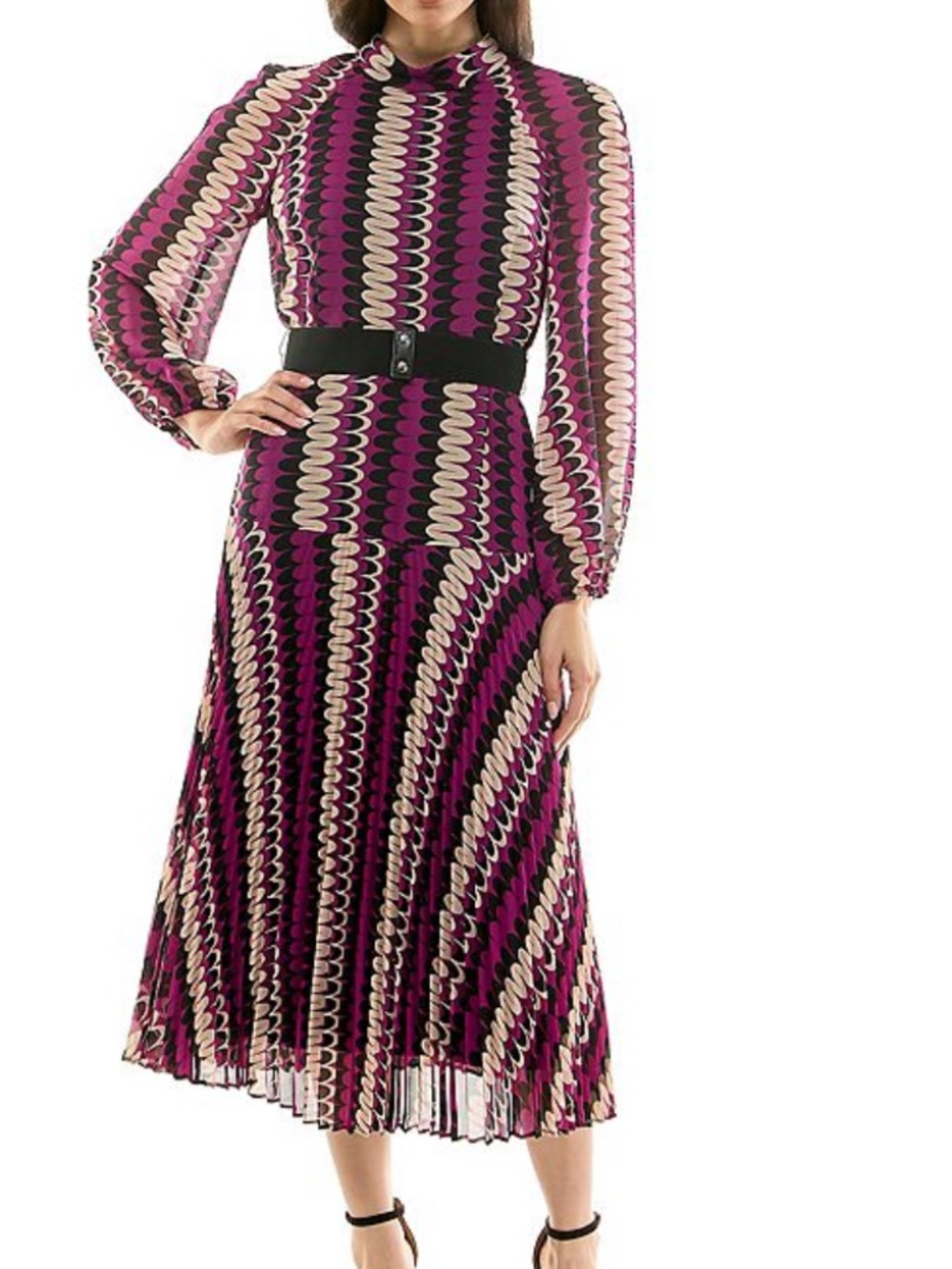 Maison Tara Women’s Drop Waist Midi Dress NWT